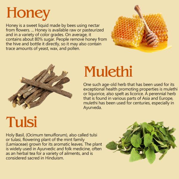 SBS GKof Honey Syrup Ayurvedic Cough Syrup For Sore Throat And