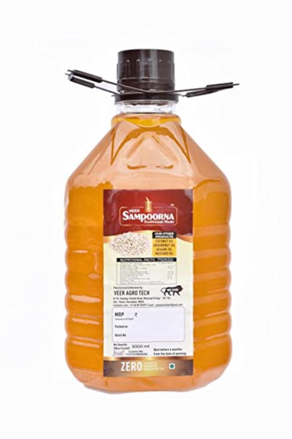 Veer Sampoorna Safflower Edible Coldpressed Cooking Oil, 3 L JioMart