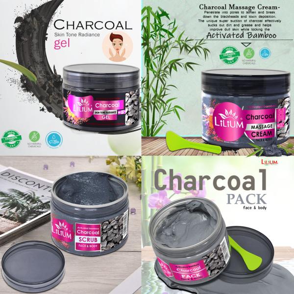 Lilium Charcoal Facial Kit For Glowing Skin & Detoxifies Skin ,1100GM