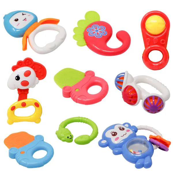 Zest 4 Toyz 11 Pieces Baby Rattle Teethers Set, Rattle Shaker, Colorful
