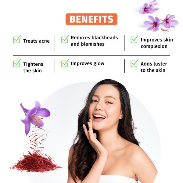 VCare Beauty Concepts Saffron Facial Kit for Lightening & Brightening