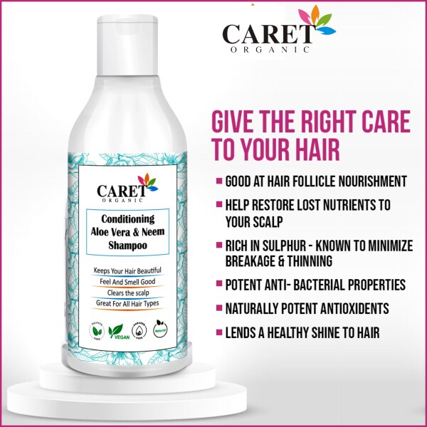 Caret Organic Aloevera & Neem Conditioning ShampooFor Anti Dandruff