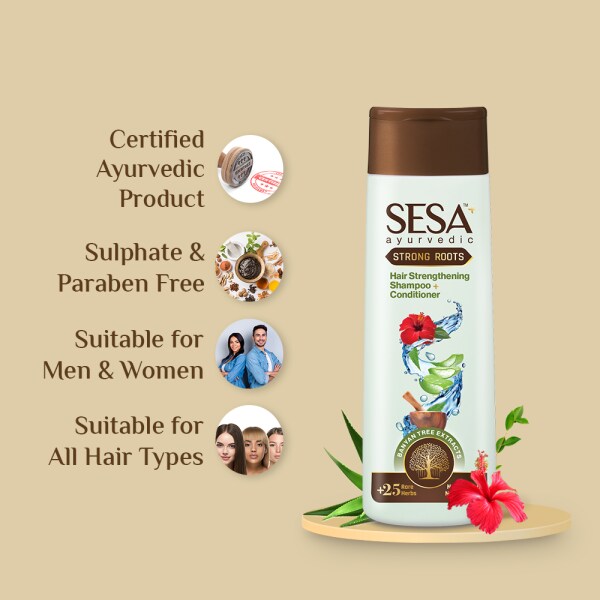 Sesa Ayurvedic Strong Roots Shampoo + Conditioner 200ml JioMart