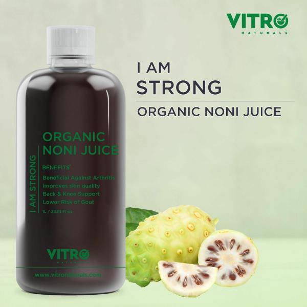Vitro Organic Noni Juice 1L Good for Joint Support & Arthritis Lung