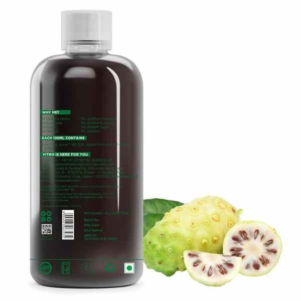 Vitro Organic Noni Juice 1L Good for Joint Support & Arthritis Lung
