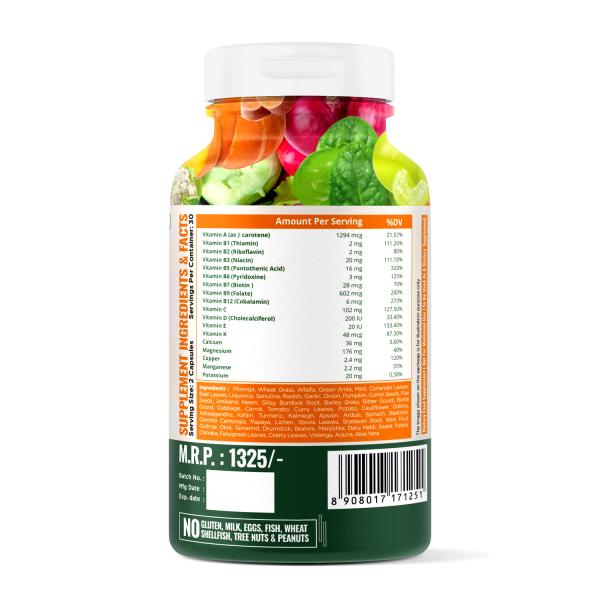 Naturelife Nutrition Plant Based Multivitamin Health Supplement 60