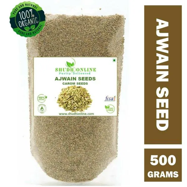 Shudh Online Premium Ajwain whole (500 g), Carom Seeds (Vaamu whole