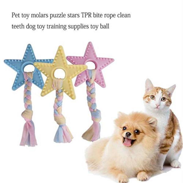 Pets Empire Pet Dog Puppy Chew Toy Puzzle Star Soft Plush Play Cleaning