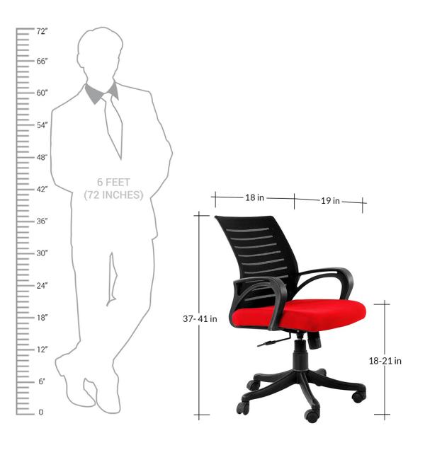 Finch Fox Black Mesh Office Chair 50 X 50 Cm Jiomart