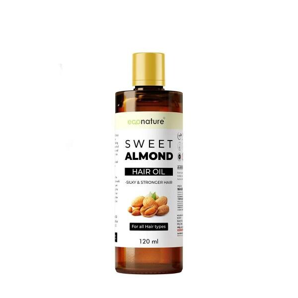 Econature Sweet Almond Hair Oil Sulfate Free, Weightless, Revitalizing