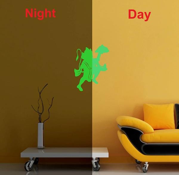 DreamKraft Green Vinyl Glow In The Dark Lord Hanuman Radium Wall