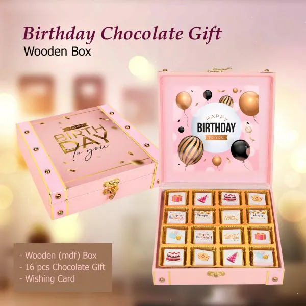 Chocoloony Happy Birthday Fancy Wooden Chocolate Gift Pack for Everyone JioMart