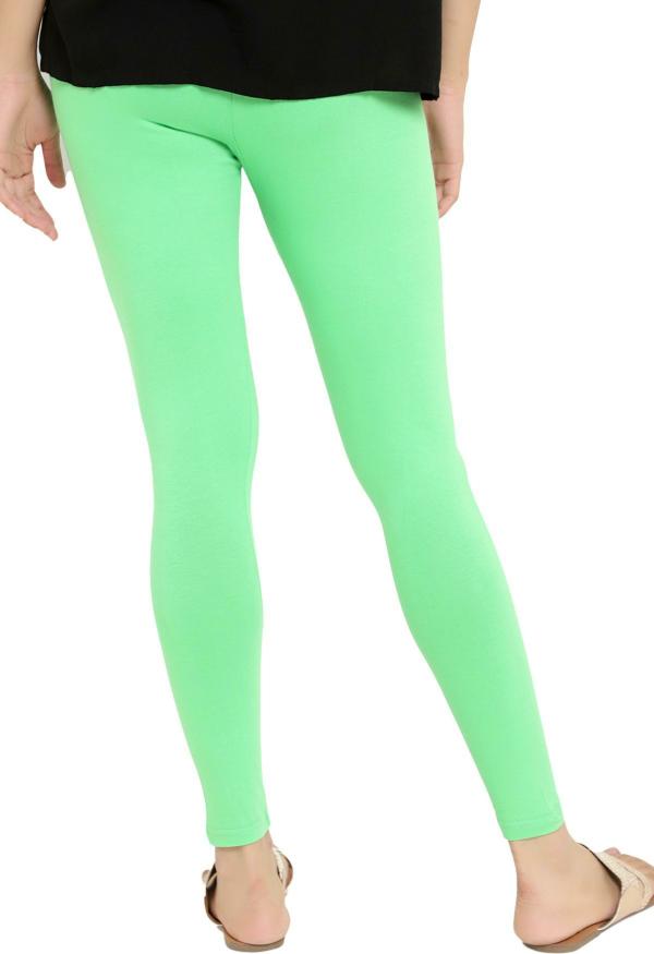 JR APPAREL Women Light Green Embellished Lycra Blend Leggings - JioMart