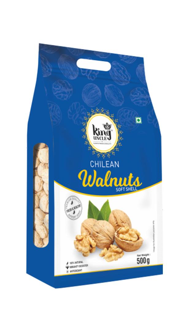 KING UNCLE CHILE AKHROT/ WALNUT INSHELL JUMBO 500g X 1 PACK JioMart