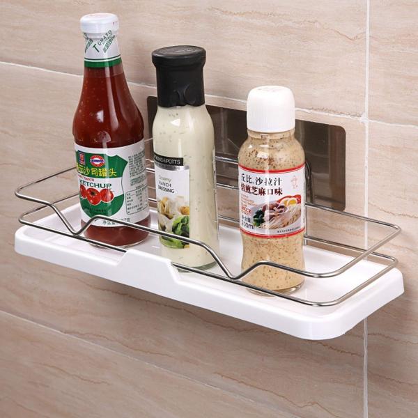 ELITEHOME Self Adhesive Bathroom Storage Stand, Toiletry Bathroom Tray