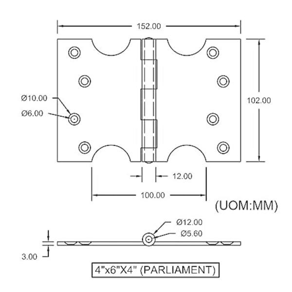 AKS Stainless Steel Parliament Hinges (Moon Type) JioMart