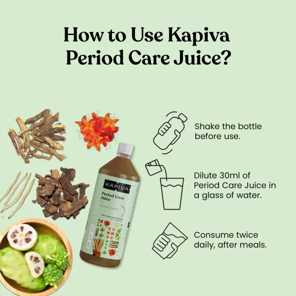 Kapiva Period Care Juice 1L For Irregular Periods, Period Pain
