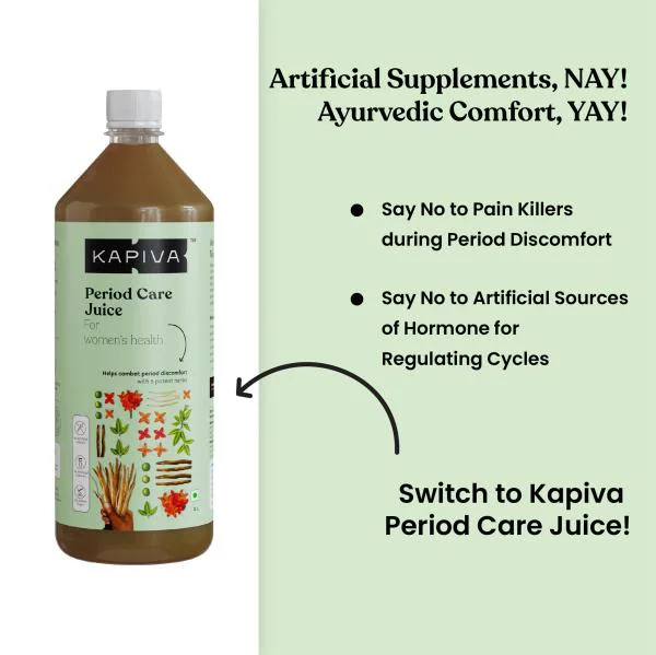 Kapiva Period Care Juice 1L For Irregular Periods, Period Pain