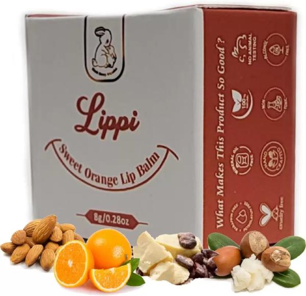 BBO Lippi Nourishing Nude Natural Lip Balm (Sweet Orange) Baby