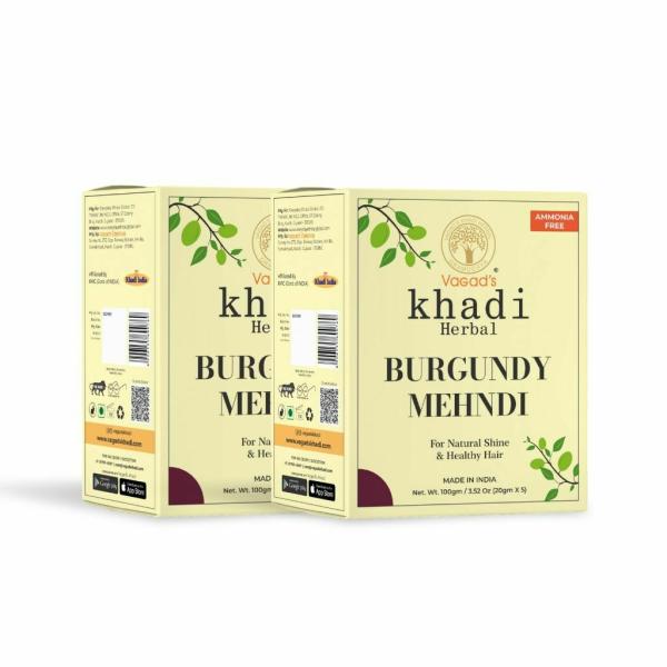 Vagad's Khadi Burgundy Mehndi 100gm | Natural | Ammonia Free Henna | Pack  of 2 - JioMart