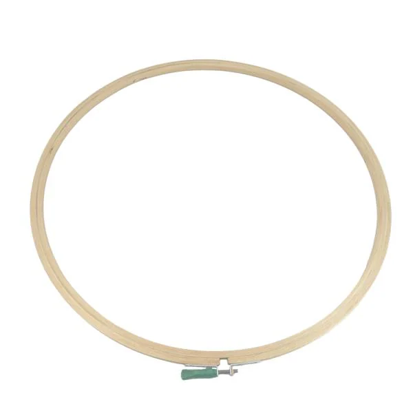 Aumni Crafts Wooden Hoop Ring Frame 14 Inch (1 Piece) With Iron Key