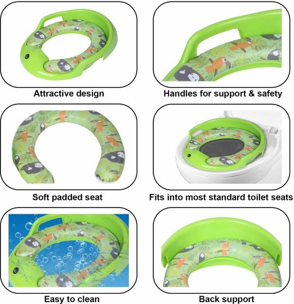 Nabhya Soft Cushion Baby Potty Seat with Handle and Back Support Toilet