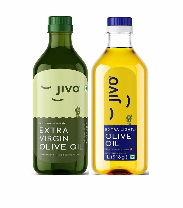 Jivo Extra light Olive Oil 1Ltr + Jivo Extra Virgin Olive Oil 1Ltr