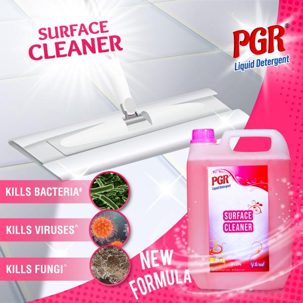 PGR Surface & Floor Cleaner Liquid, Floral Fragrance 5 Litre