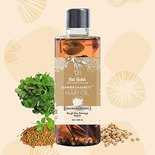 Nat Habit Soybean Methi Summer Hair Oil 200ml JioMart