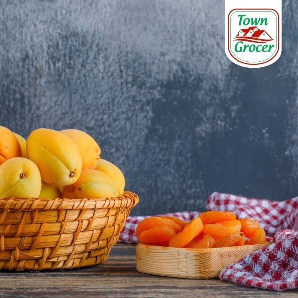 Town Grocer Dried Apricot 250g Each (Pack of 2), Dehydrated Sweet Dried Fruit High Fiber Fruit