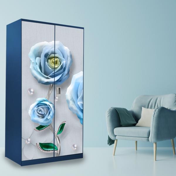 WallWear Almirah Stickers Self Adhesive Almirah Door Sticker