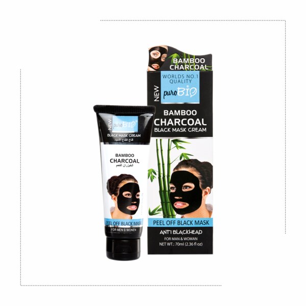Purobio Bamboo Charcoal Black Peel off Black Mask Cream , Deep