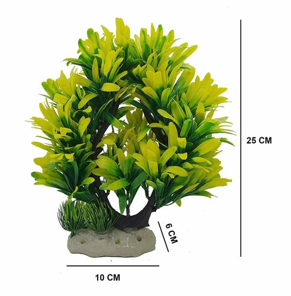 Jainsons Pet Products Fish Aquarium Decorative Artificial Plastic Plant with Real Effect SIZE/9.