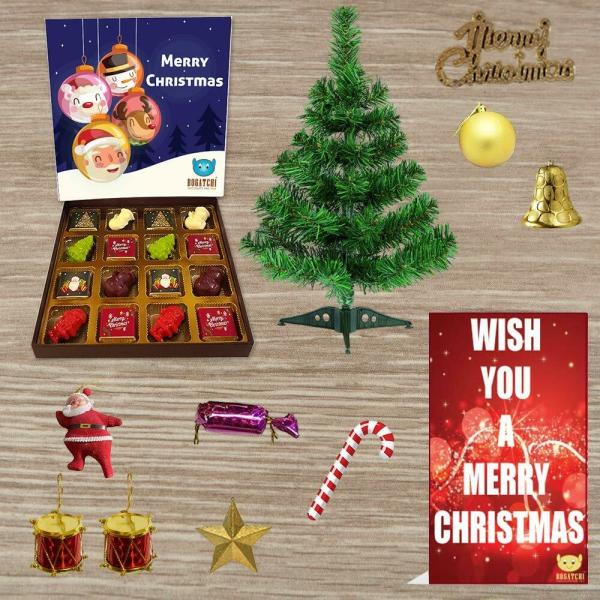 BOGATCHI Happy New Year Gift Pack Chocolates with White Bar, 260g Free Happy New Year