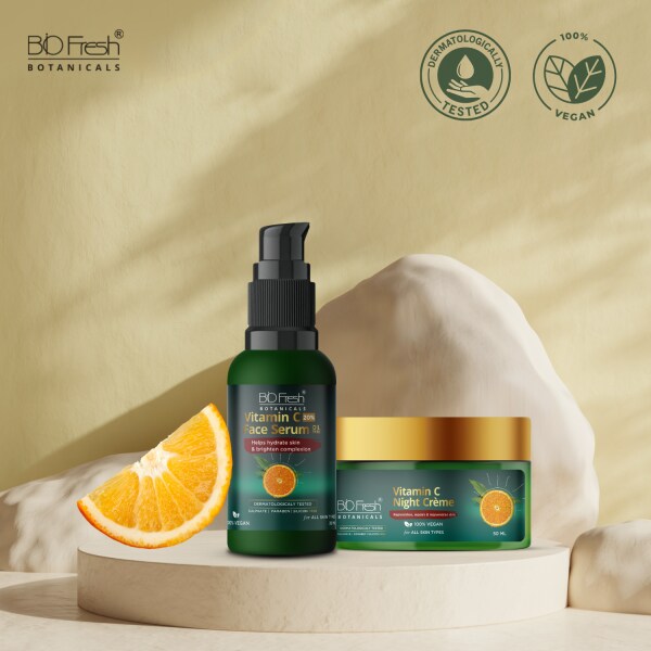 BioFresh Botanicals Vitamin C Face Serum 30ml and Night Cream 50ml