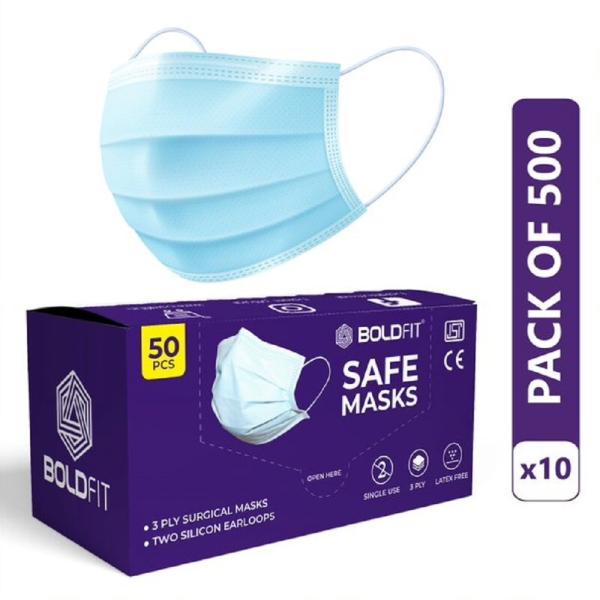 BOLDFIT BLUE SURGICAL MASK 3 LAYER SURGICAL MASK Surgical Mask JioMart