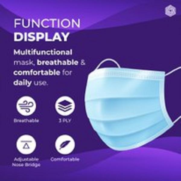 BOLDFIT BLUE SURGICAL MASK 3 LAYER SURGICAL MASK Surgical Mask JioMart