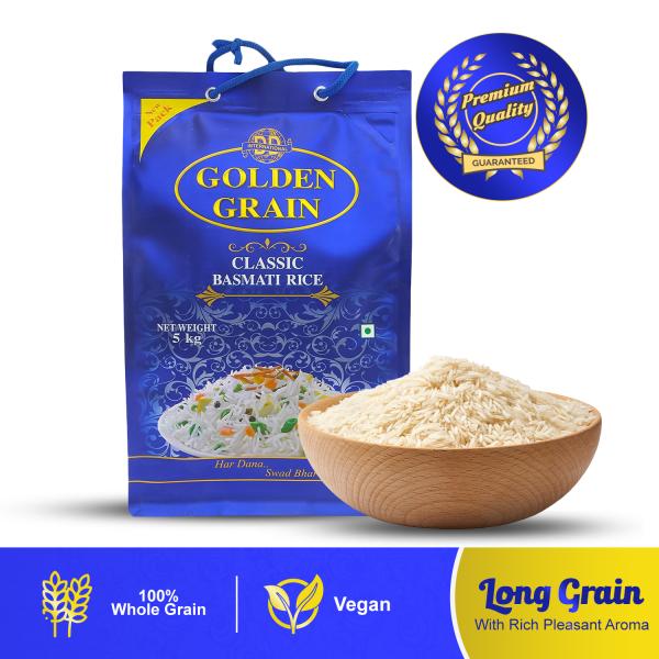 GOLDEN GRAIN Classic Basmati Rice 5Kg Pack Offer JioMart