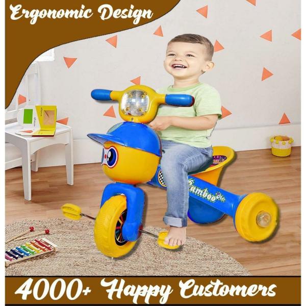 Miss & Chief Blue And Yellow Plastic Biggest Wheels Music And Lights ...