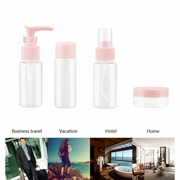 4tens Plastic Transparent Small Empty Perfume Travel Spray Bottle for