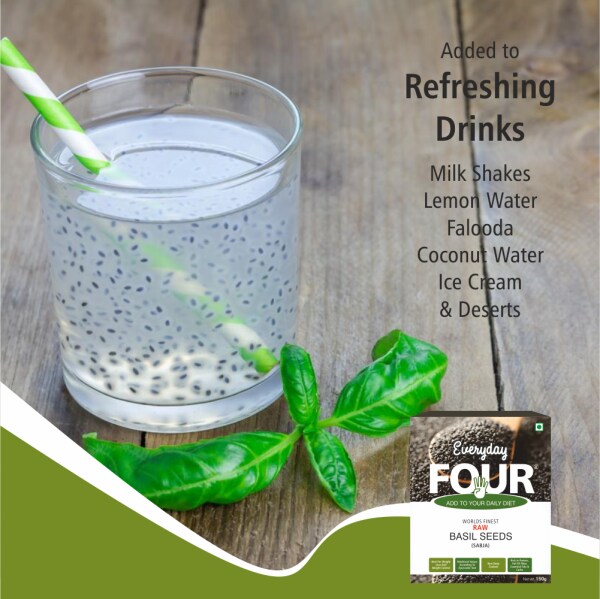 Everyday Four Raw Basil (Sabja) Seeds 150g Tukmaria Seeds JioMart