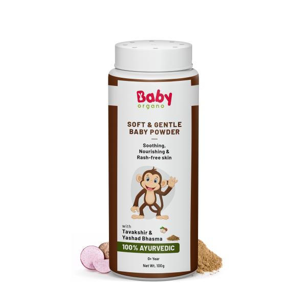 Baby Organo Ayurvedic Talc Free Dusting Powder for New Born Babies