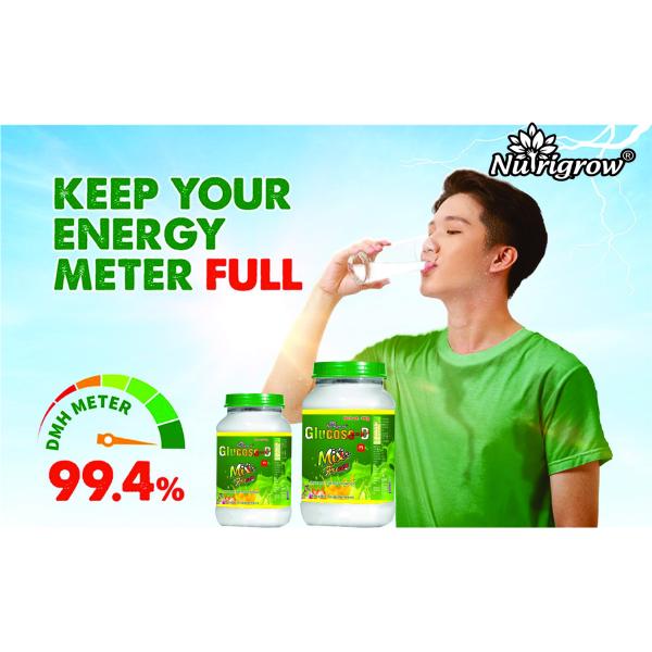 NUTRIGROW GlucoseD Mix Fruit Energy Boost with Vitamin D/pack of 2 (500 gm,) (Mix Fruit