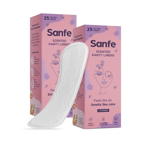 Sanfe Anti Bacterial Organic Cotton Used Biodegradble Panty Liners for