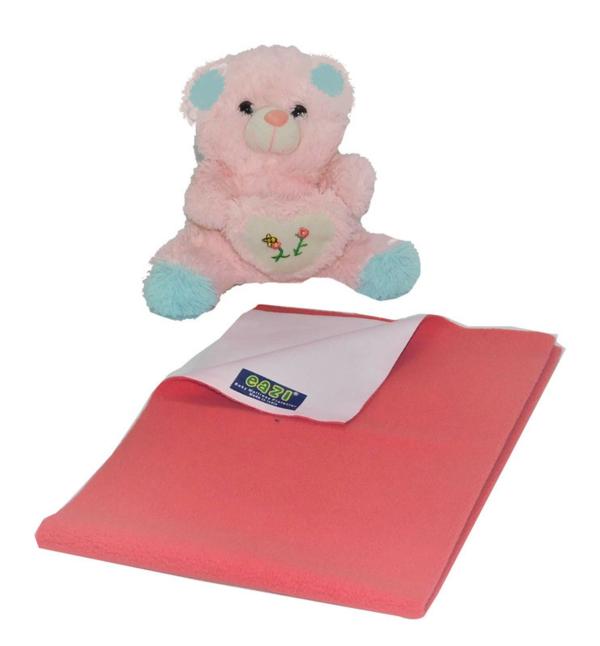 Eazi Salmon Rose Waterproof Reusable Baby Quick Dry Sheet Bed Protector Sleeping Mat (XS) JioMart