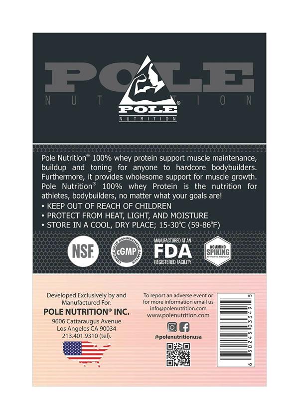 Pole Nutrition Whey Protein Powder 5 Lbs (Neapolitan Ice Cream) JioMart