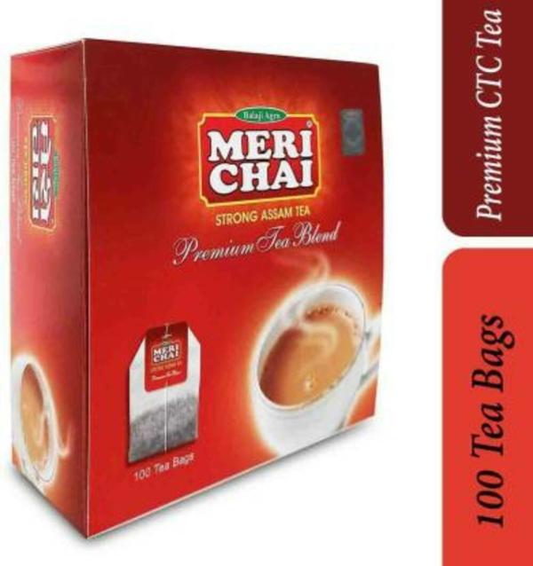 MERI CHAI Strong Assam Tea Tea Bags Box (100 Bags) JioMart