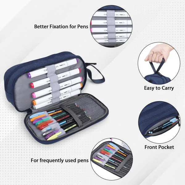 Wooum Big Capacity Pencil Case Pouch Bag Pen Boxes For Girls Boys wooum-big-capacity-pencil-case-pouch-bag-pen-boxes-for-girls-boys