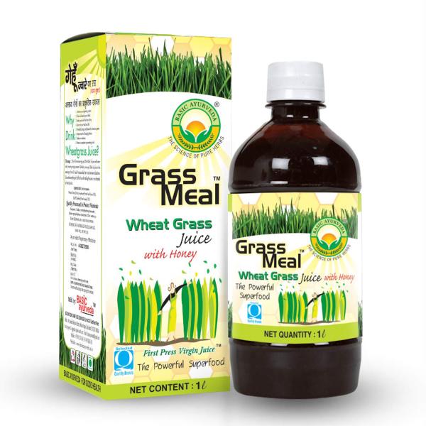 Basic Ayurveda Grass Meal With Honey Wheat Grass Juice 1000 ml JioMart