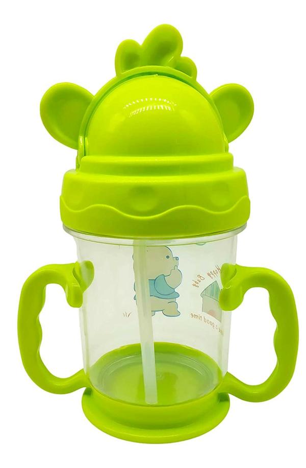 Te Quiti Green Plastic Leakproof Durable BPA Free NonToxic Baby Sipper